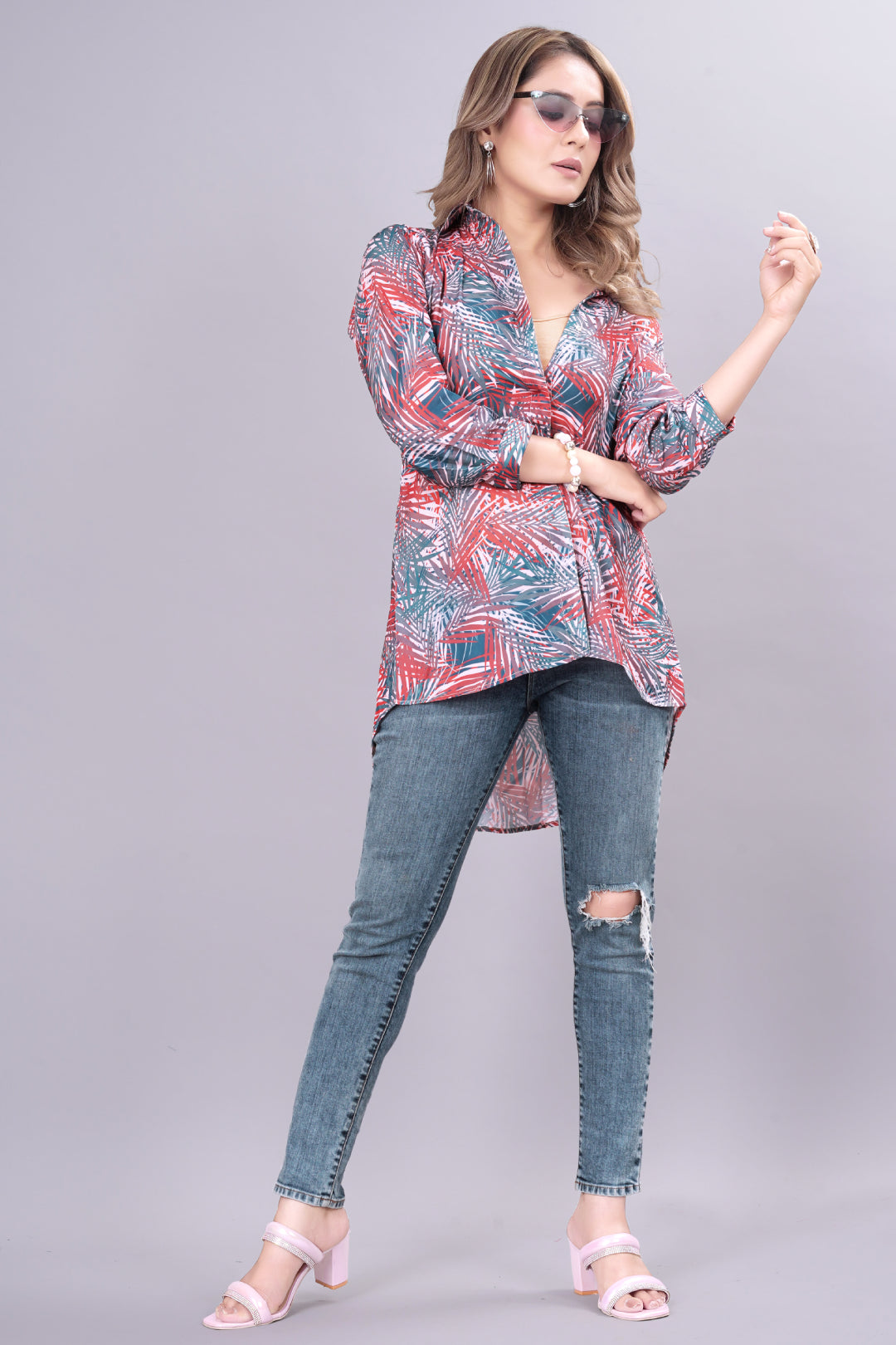 Multi Color Crepe Printed Tunic