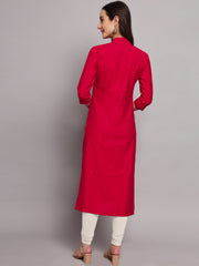 Crimson Rolex Fabrics Straight A-Line Kurti