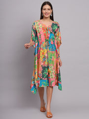 Botanical printed Crepe Kaftan