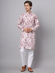 Multi Color Rayon Printed Men's Kurta