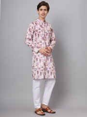 Multi Color Rayon Printed Men's Kurta