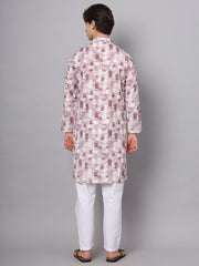 Multi Color Rayon Printed Men's Kurta