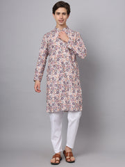 Multi Color Floral Printed Rayon Kurta