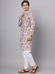 Multi Color Floral Printed Rayon Kurta