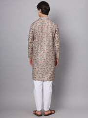 Multi Color Floral Printed Rayon Kurta