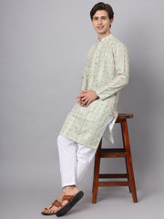 Multi Color Abstract Printed Rayon Kurta