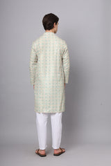 Multi Color Abstract Printed Rayon Kurta