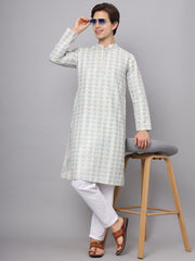 Multi Color Printed Ethnic Chinon Kurta