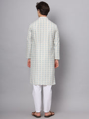 Multi Color Printed Ethnic Chinon Kurta