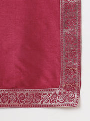 Maroon Women Ethnic Kurti Pant With Dupatta