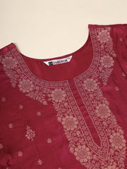 Maroon Women Ethnic Kurti Pant With Dupatta