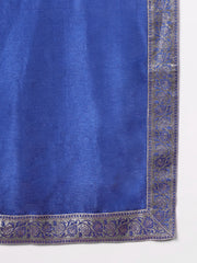 Blue Women Ethnic Kurti Pant With Dupatta