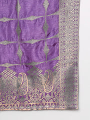 Purple Women Ethnic Kurti Pant With Dupatta