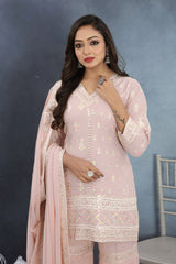 Radiant in Pink Kurta Sharara with Dupatta