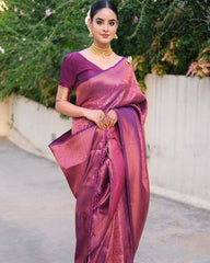 Wedding Wear Jacquard Silk Kanjivaram Saree