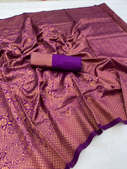 Wedding Wear Jacquard Silk Kanjivaram Saree