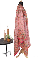 Morellous Light Pink Georgette Embroidery Dupatta