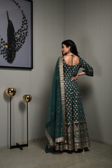 Elevate Green Chanderi Silk Salwar Suit