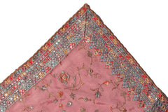 Elevate Light Pink Chiffon Embroidery Dupatta
