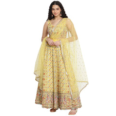 Perfect Georgette Yellow Lehenga Choli