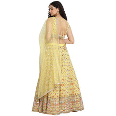 Perfect Georgette Yellow Lehenga Choli