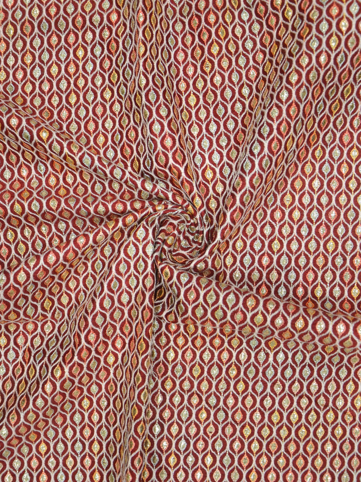 Maroon Foil Embroidery Work Pure Silk Kurta For Fabric