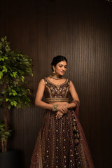 Elegant Maroon Designer Shisha Silk Lehenga Choli