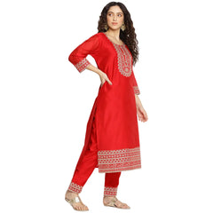 Designer Red Georgette Salwar Suit