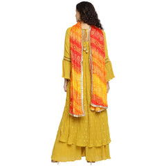 Designer Yellow Pure Silk Salwar Suit For Party Wear